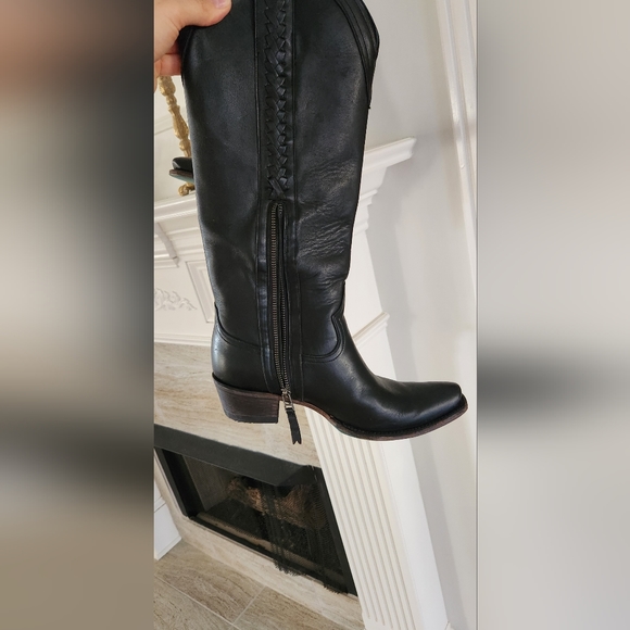 Handmade black  cowgirl boots. - Picture 5 of 5